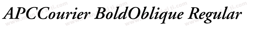 APCCourier BoldOblique Regular字体转换